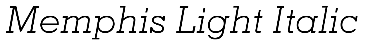 Memphis Light Italic